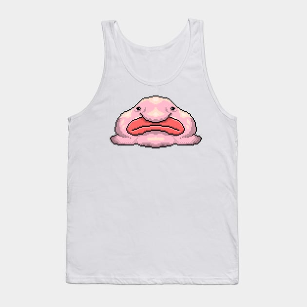 Pixel Blobfish (Front) Tank Top by JustBlobvis